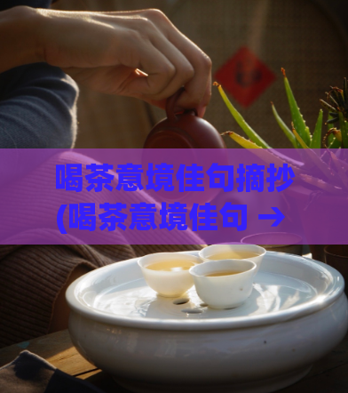 喝茶意境佳句摘抄(喝茶意境佳句 → 沉浸在喝茶的美好世界)
