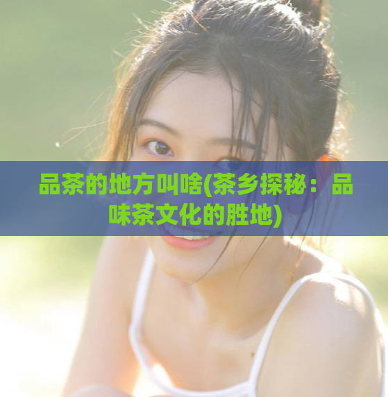 品茶的地方叫啥(茶乡探秘:品味茶文化的胜地)