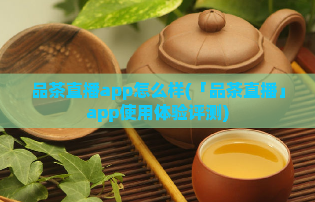 品茶直播app怎么样(「品茶直播」app使用体验评测)