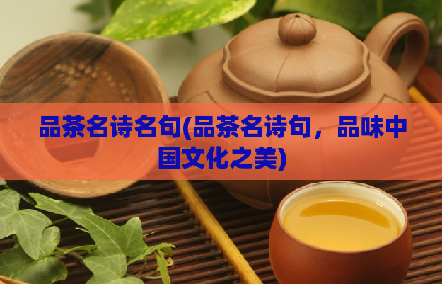 品茶名诗名句(品茶名诗句,品味中国文化之美)