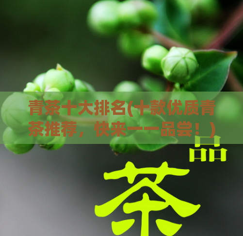 青茶十大排名(十款优质青茶推荐，快来一一品尝！)