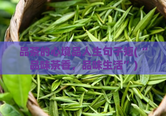 品茶的心境品人生句子短(“品味茶香，品味生活”)