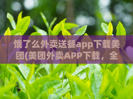 饿了么外卖送餐app下载美团(美团外卖APP下载，全国送餐服务随时享。)