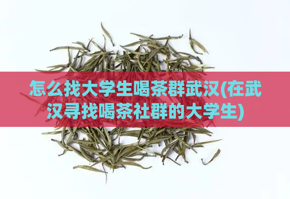 怎么找大学生喝茶群武汉(在武汉寻找喝茶社群的大学生)