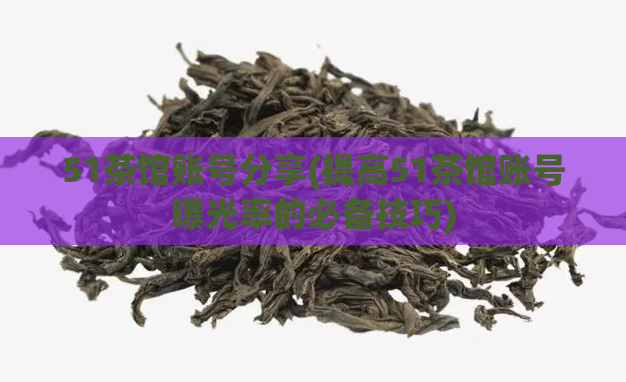 51茶馆账号分享(提高51茶馆账号曝光率的必备技巧)