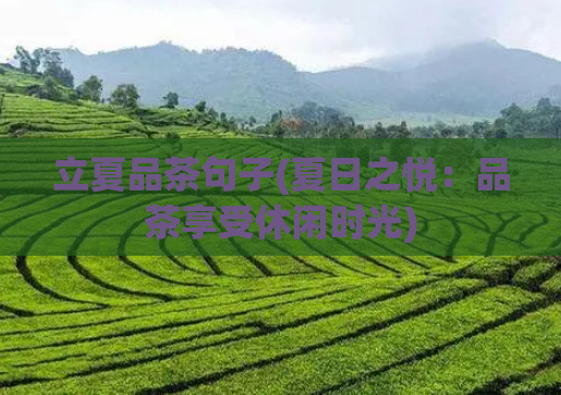 立夏品茶句子(夏日之悦：品茶享受休闲时光)