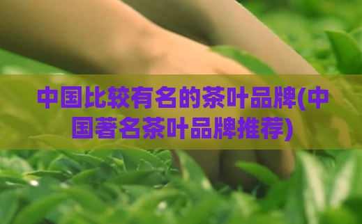 中国比较有名的茶叶品牌(中国著名茶叶品牌推荐)