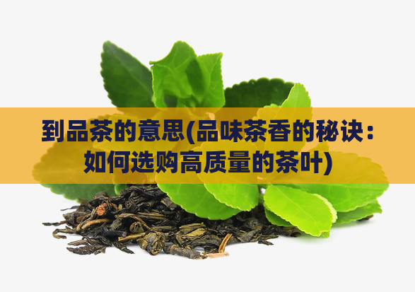 到品茶的意思(品味茶香的秘诀:如何选购高质量的茶叶)