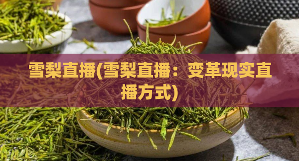 雪梨直播(雪梨直播：变革现实直播方式)