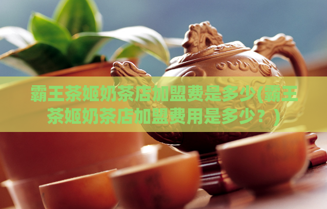 霸王茶姬奶茶店加盟费是多少(霸王茶姬奶茶店加盟费用是多少？)