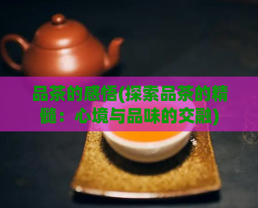 品茶的感悟(探索品茶的精髓：心境与品味的交融)