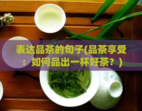 表达品茶的句子(品茶享受：如何品出一杯好茶？)