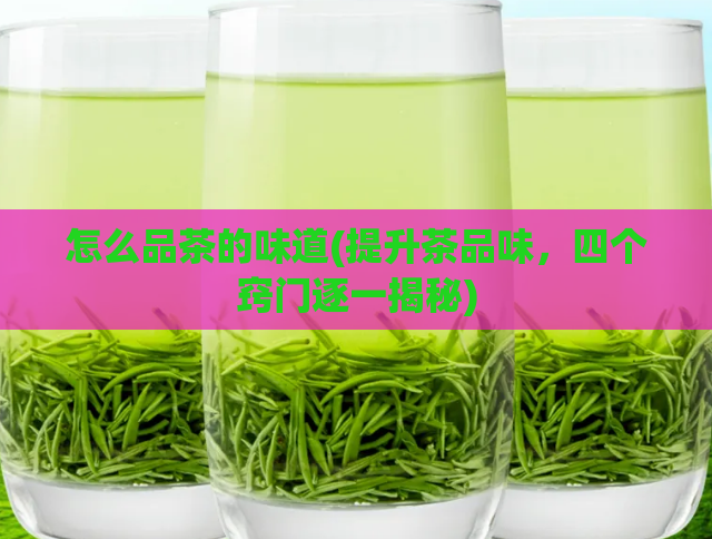 怎么品茶的味道(提升茶品味，四个窍门逐一揭秘)
