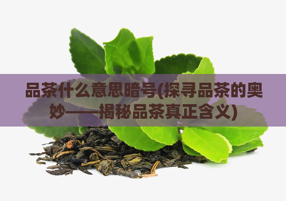 品茶什么意思暗号(探寻品茶的奥妙——揭秘品茶真正含义)
