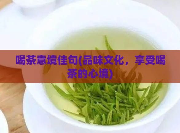 喝茶意境佳句(品味文化，享受喝茶的心境)