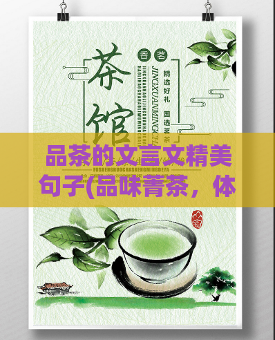 品茶的文言文精美句子(品味菁茶，体会岩韵香气：闲谈一壶如晤友)