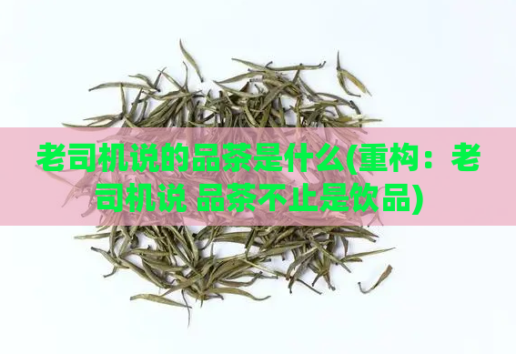 老司机说的品茶是什么(重构：老司机说 品茶不止是饮品)
