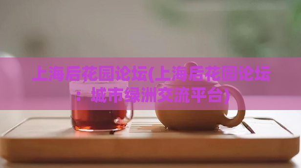 上海后花园论坛(上海后花园论坛：城市绿洲交流平台)