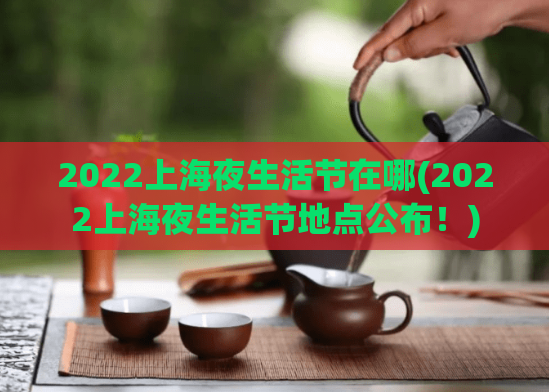 2022上海夜生活节在哪(2022上海夜生活节地点公布！)