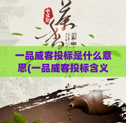 一品威客投标是什么意思(一品威客投标含义与解析)