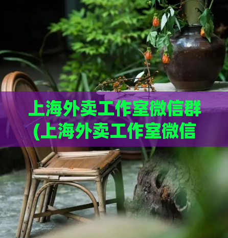 上海外卖工作室微信群(上海外卖工作室微信群曝光违规行为)