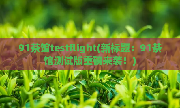 91茶馆testflight(新标题：91茶馆测试版重磅来袭！)