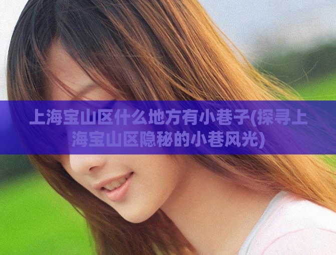上海宝山区什么地方有小巷子(探寻上海宝山区隐秘的小巷风光)
