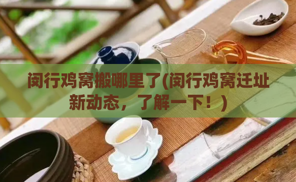 闵行鸡窝搬哪里了(闵行鸡窝迁址新动态，了解一下！)