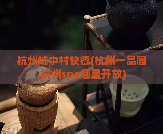 杭州城中村快餐(杭州一品阁,杭州spa哪里开放)