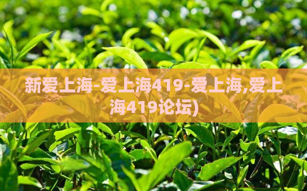 新爱上海-爱上海419-爱上海,爱上海419论坛)