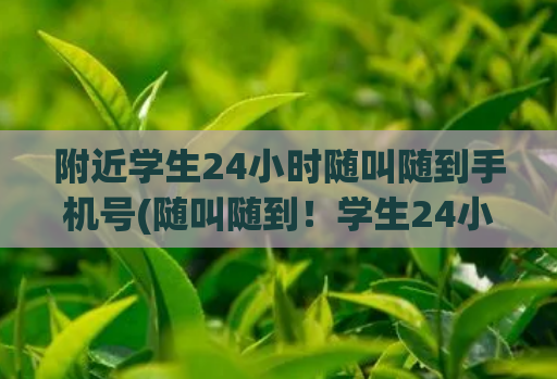附近学生24小时随叫随到手机号(随叫随到！学生24小时随时待命！手机号免费预约马上联系！)