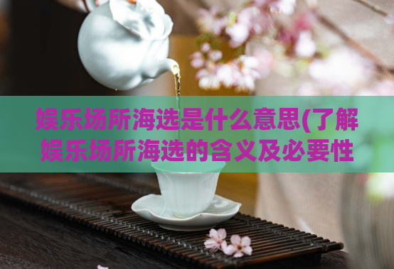 娱乐场所海选是什么意思(了解娱乐场所海选的含义及必要性)