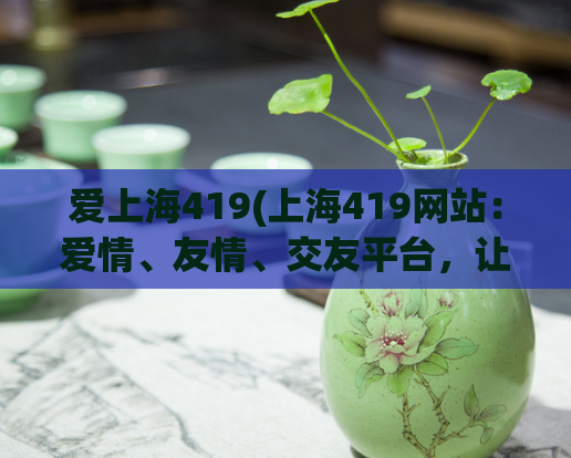 爱上海419(上海419网站:爱情、友情、交友平台,让你爱上这座城市)