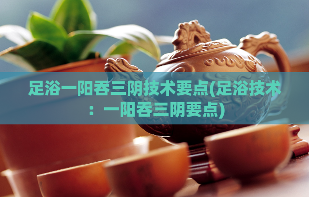 足浴一阳吞三阴技术要点(足浴技术:一阳吞三阴要点)