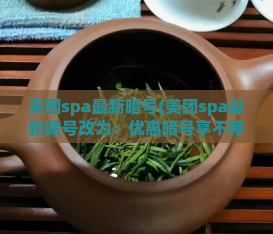 美团spa最新暗号(美团spa最新暗号改为:优惠暗号享不停)