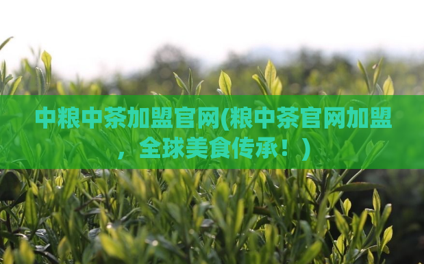 中粮中茶加盟官网(粮中茶官网加盟,全球美食传承!)