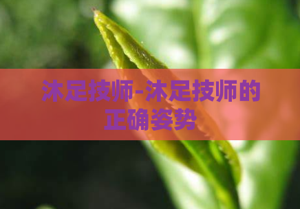 沐足技师-沐足技师的正确姿势
