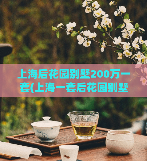 上海后花园别墅200万一套(上海一套后花园别墅200万入手)