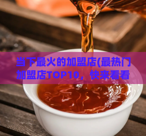 当下最火的加盟店(最热门加盟店TOP10,快来看看吧!)