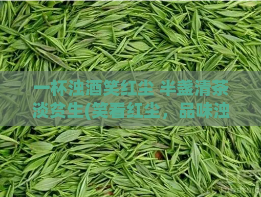 一杯浊酒笑红尘 半盏清茶淡贫生(笑看红尘，品味浊酒茶香)